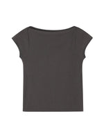 Load image into Gallery viewer, Tencel Boatneck Top in Grey
