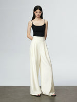 Load image into Gallery viewer, High Rise Relaxed Trousers in Cream
