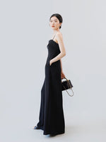 Load image into Gallery viewer, Wide Leg Cami Maxi Jumpsuit in Black
