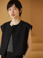 Load image into Gallery viewer, Cropped Short Sleeve Jacket in Black
