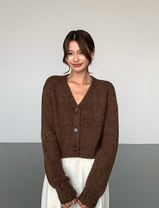 Woollen Cropped Cardigan [2 Colours]