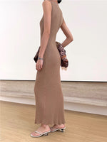 Load image into Gallery viewer, Sleeveless Ribbed Flare Maxi Dress [2 Colours]
