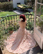 Load image into Gallery viewer, Floral Open Tie Back Dress in Multi&#39;
