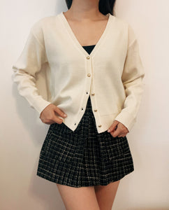 Korean Pearl Button Cardigan [2 Colours]