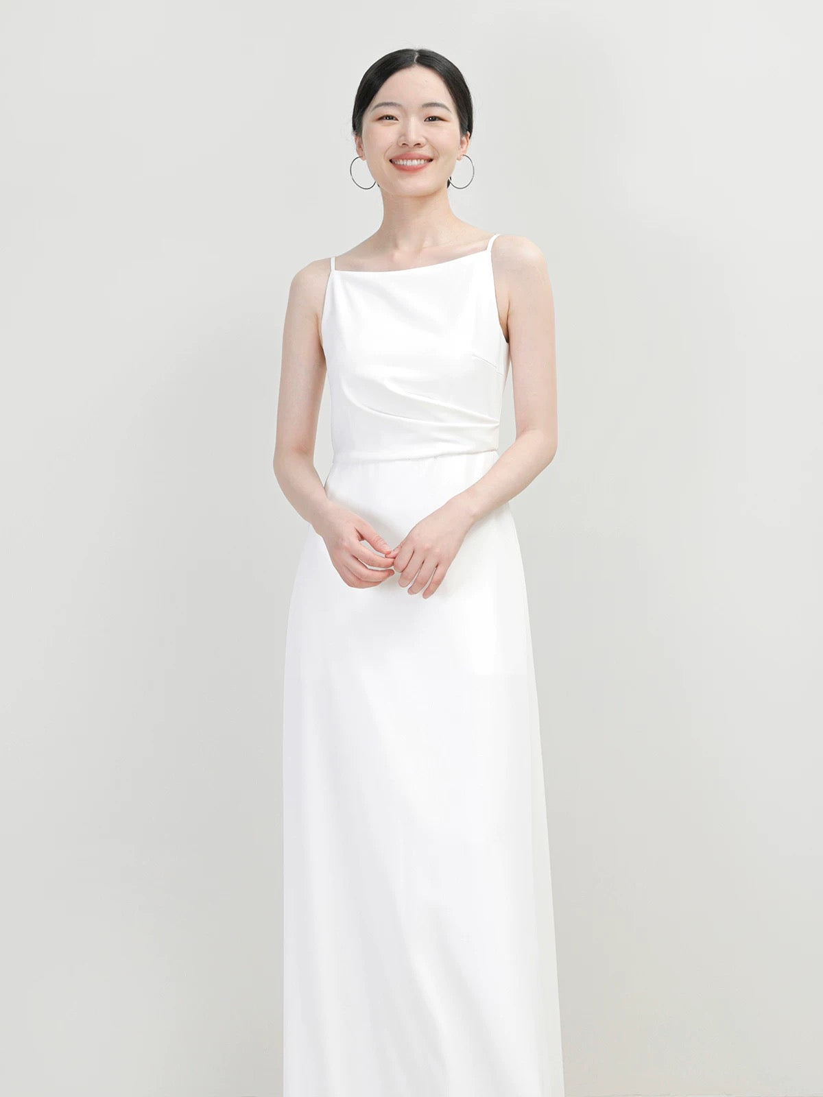 Cami A-Line Pocket Gown in White