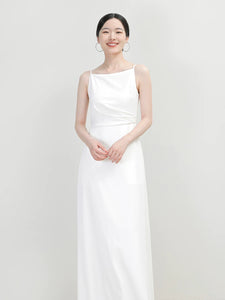 Cami A-Line Pocket Gown in White