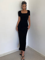 Load image into Gallery viewer, Short Sleeve Stretch Maxi Dress [3 Colours]
