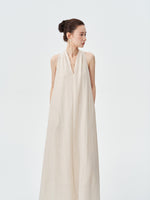 Load image into Gallery viewer, Linen Pocket Twist Back Maxi Dress [2 Colours]
