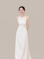 Load image into Gallery viewer, Bow Cami Gown in White
