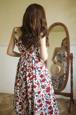 Load image into Gallery viewer, Square Neck Floral Flare Dress in Multi
