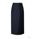 Load image into Gallery viewer, Korean Tooth Pencil Skirt in Navy
