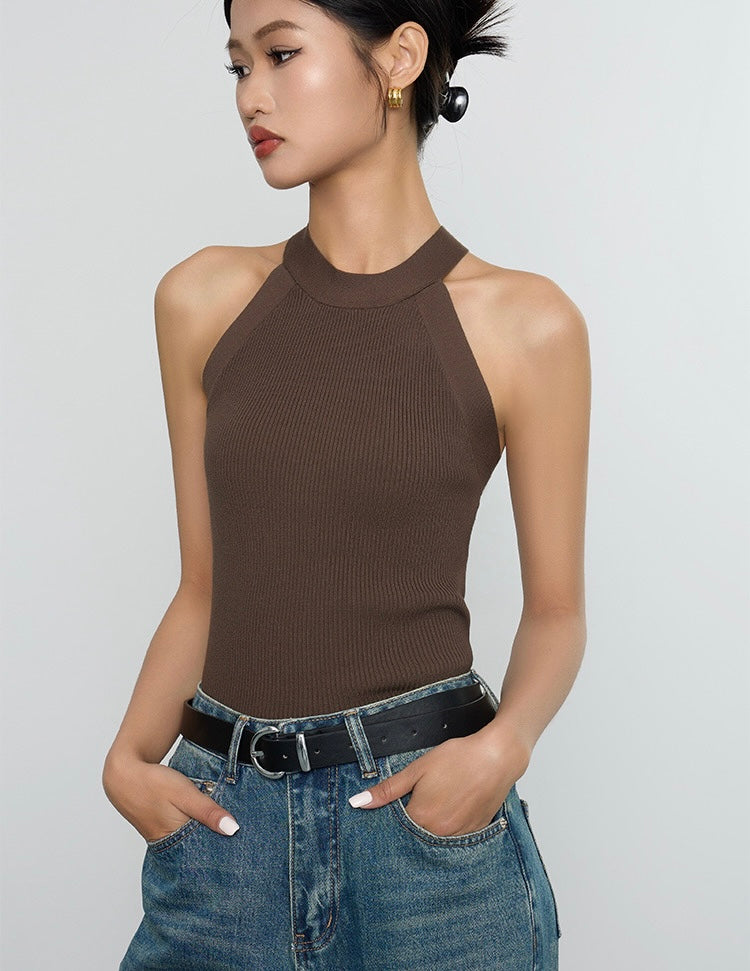 Cross Back Halter Tank Top [3 Colours]