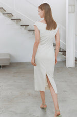 Load image into Gallery viewer, Korean Wide Shoulder Sheath Midi Dress [2 Colours]
