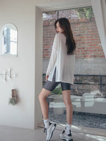 Load image into Gallery viewer, Sheer Long Sleeve Top in White
