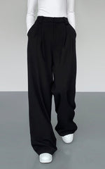 Load image into Gallery viewer, Loop Wide Leg Hook Trousers in Black
