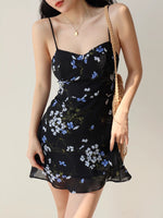 Load image into Gallery viewer, Calia Floral Cami Mini Dress in Black
