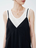 Load image into Gallery viewer, 2 Piece Tank + Drop Back Pocket Maxi Dress Set in Black
