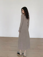 Load image into Gallery viewer, Long Sleeve Knit Maxi Dress in Oat
