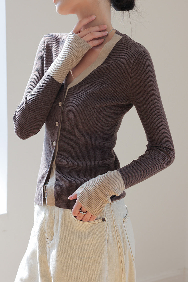 Duo Tone Cardigan [3 Colours]