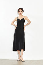 Load image into Gallery viewer, V Cami Slip Dress in Black
