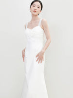 Load image into Gallery viewer, Weave Mermaid Dress in White
