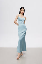 Load image into Gallery viewer, Square Neck Cami Maxi Dress in Blue
