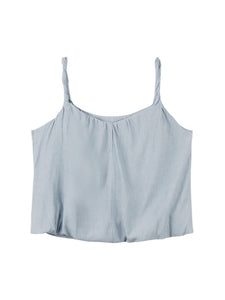 Twist Strap Crepe Top in Blue