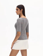 Load image into Gallery viewer, Classic Boatneck Stretch Mid Top [3 Colours]
