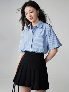 Short Sleeve Striped Shirt [2 Colours]