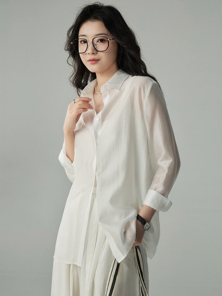 Tencel Sheer Classic Shirt [4 Colours]