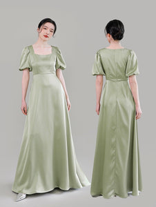 Satin Evening Maxi Dresses in Green [4 Styles]