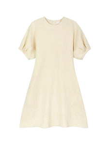 Crepe Pocket Shift Dress in Yellow
