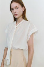 Load image into Gallery viewer, Korean Keurumi Tie Blouse [2 Colours]
