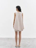 Load image into Gallery viewer, Pleated Top // Mid Skirt Set in Beige
