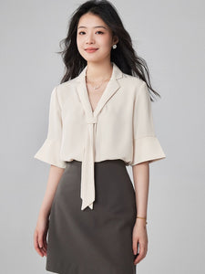 Buttery Lapel Blouse [5 Colours]