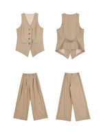 Load image into Gallery viewer, Tailored Vest // Wide Leg Trousers [2 Colours]
