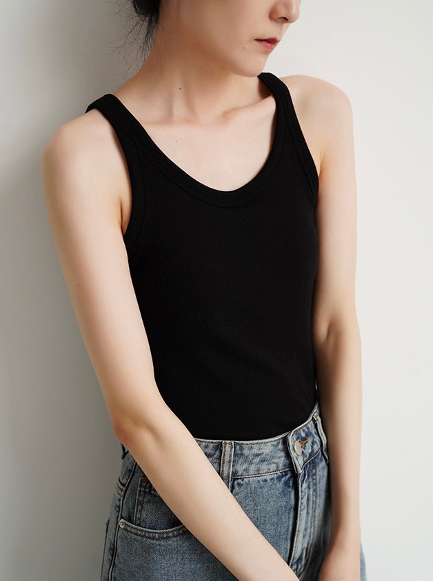 Classic Padded Stretch Tank Top [5 Colours]