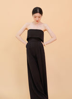 Load image into Gallery viewer, Detachable Bustier Pocket Maxi Jumpsuit in Black
