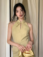 Load image into Gallery viewer, Tweed Cheongsam Top // Skirt [2 Colours]
