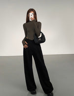 Load image into Gallery viewer, Loop Wide Leg Hook Trousers in Black
