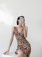 Load image into Gallery viewer, Empire Floral Mini Dress in Multi
