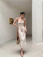 Load image into Gallery viewer, Floral Cami Maxi Dress in Cream
