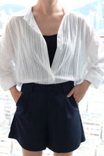 Load image into Gallery viewer, [Ready to Ship] Korean Textured Semi-Sheer Oversized Shirt [2 Colours]
