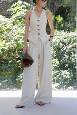 Load image into Gallery viewer, Tailored Vest // Wide Leg Trousers [2 Colours]
