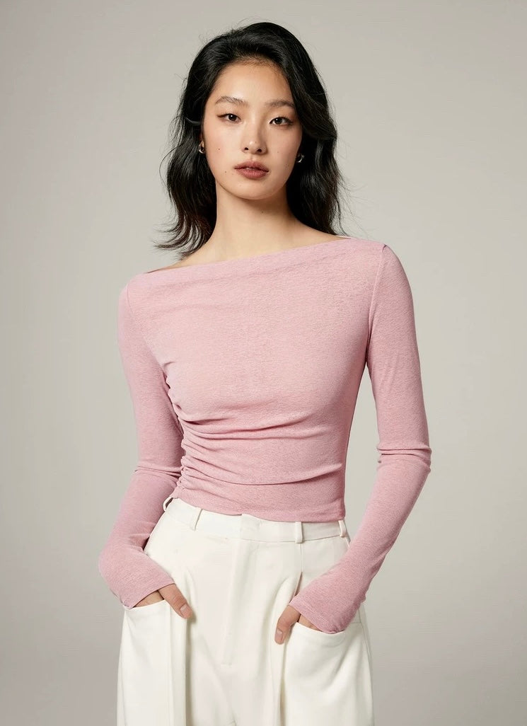 Light Fine Knit Top [2 Colours]