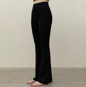 High Rise Cutout Back Flare Leggings [2 Colours]