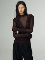 Load image into Gallery viewer, Sheer Knit V Top [2 Colours]
