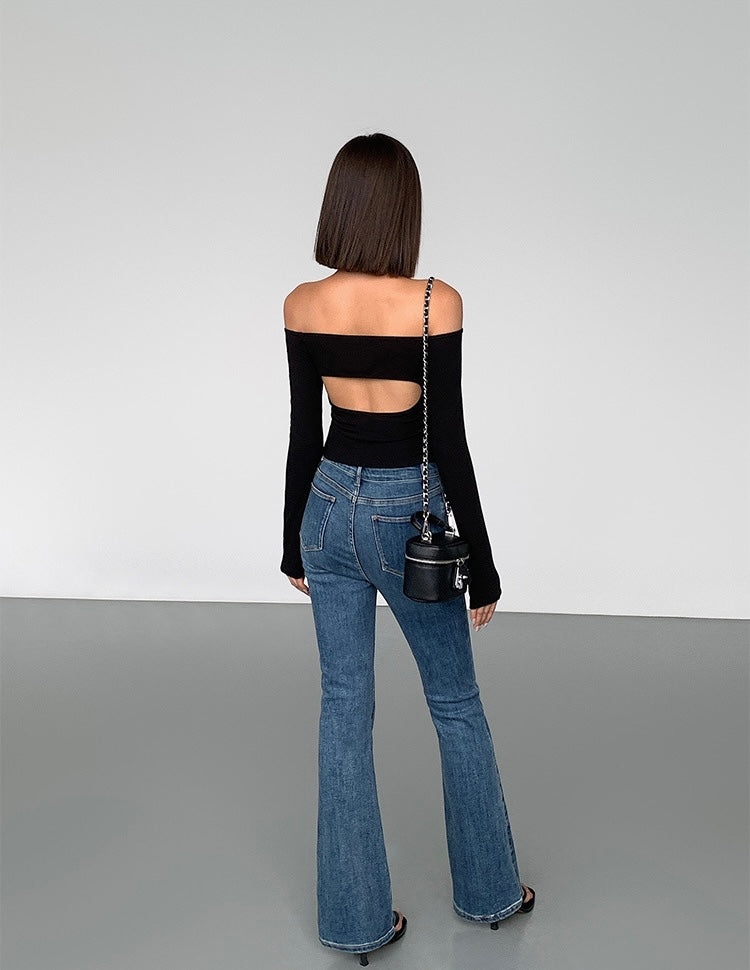 Off Shoulder Cutout Back Top [2 Colours]