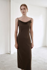 Load image into Gallery viewer, Korean Luiu Slip Cami Dress in Brown
