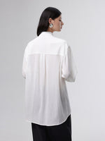 Load image into Gallery viewer, Oversized Ribbon Crepe Blouse [2 Colours]
